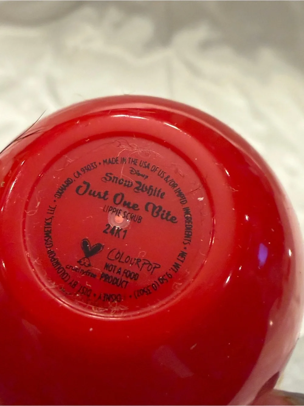 Colourpop Disney Snow White Poison Apple Lippie Scrub New Cruelty Free